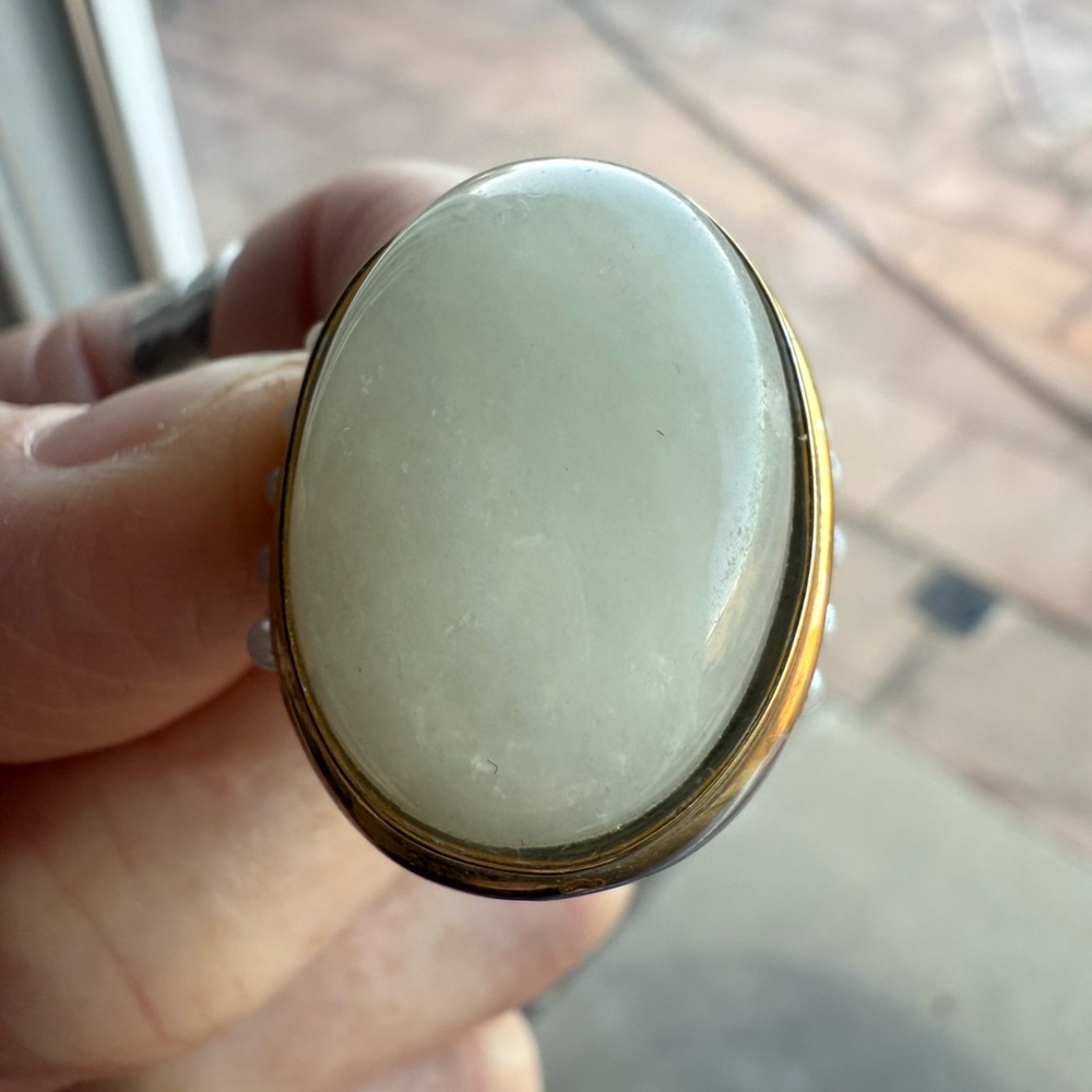 Plunder Gold and White Oval Ring